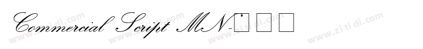 Commercial Script MN字体转换